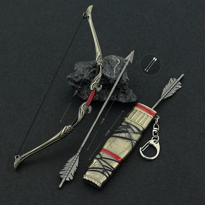 God of War Ragnarök Kratos Action Figures Game Toys Collection Keychain Desk Decoration Backpack Pendant Gift (Atreus Talon Bow and Arrow)