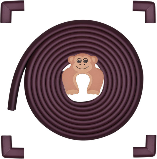 Baby Proofing Edge and Corner Guards, Safety Furniture Bumper with 3M Double-Sided Tape, Child Corner Protector for Fireplace, Table, Stair, Cabinet, (Coffee)