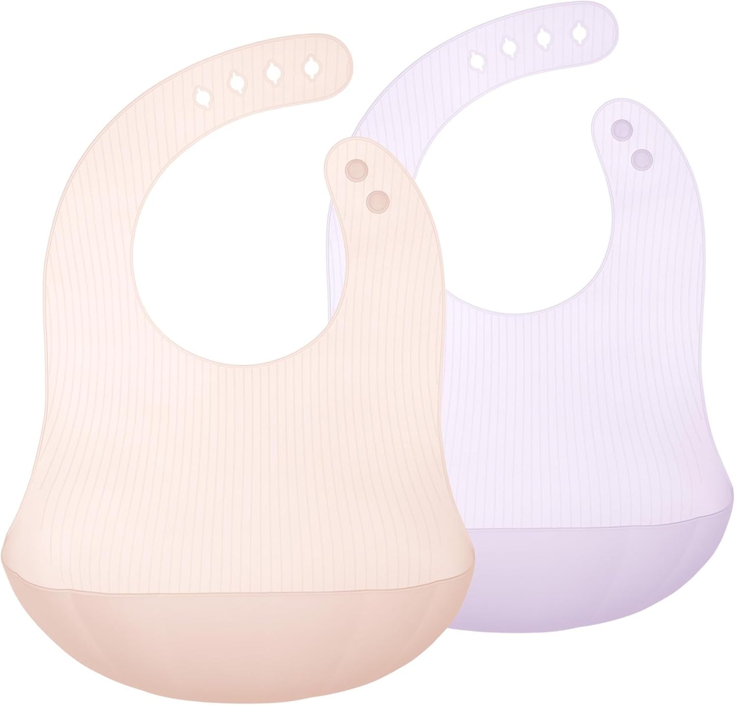Olababy Fold N Go Silicone Baby Bib w Travel Case | Lightweight Design Eases Pressure Bruising for