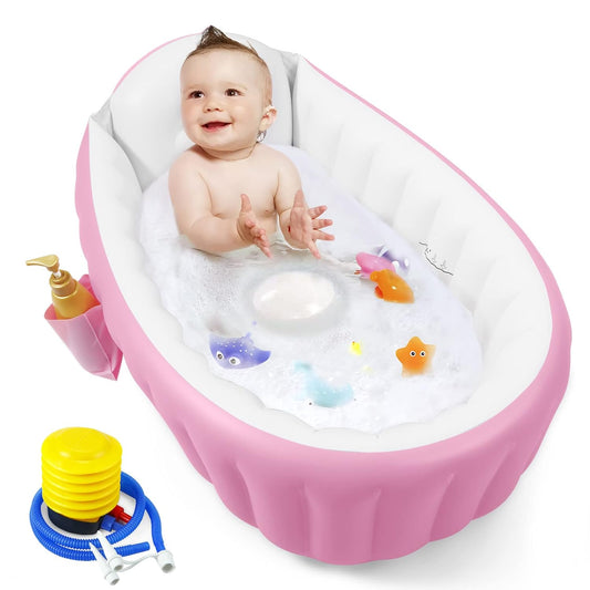 PandaEar Baby Inflatable Bathtub, Portable Travel Baby Infant Bath Tub Toddler Bathtub with Air