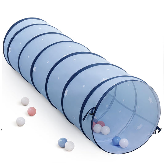 SweHouse Toddler Play Tunnel, 69" x 18" Baby Crawl Tunnel for Toddlers 1-3, Soft Fabric Indoor