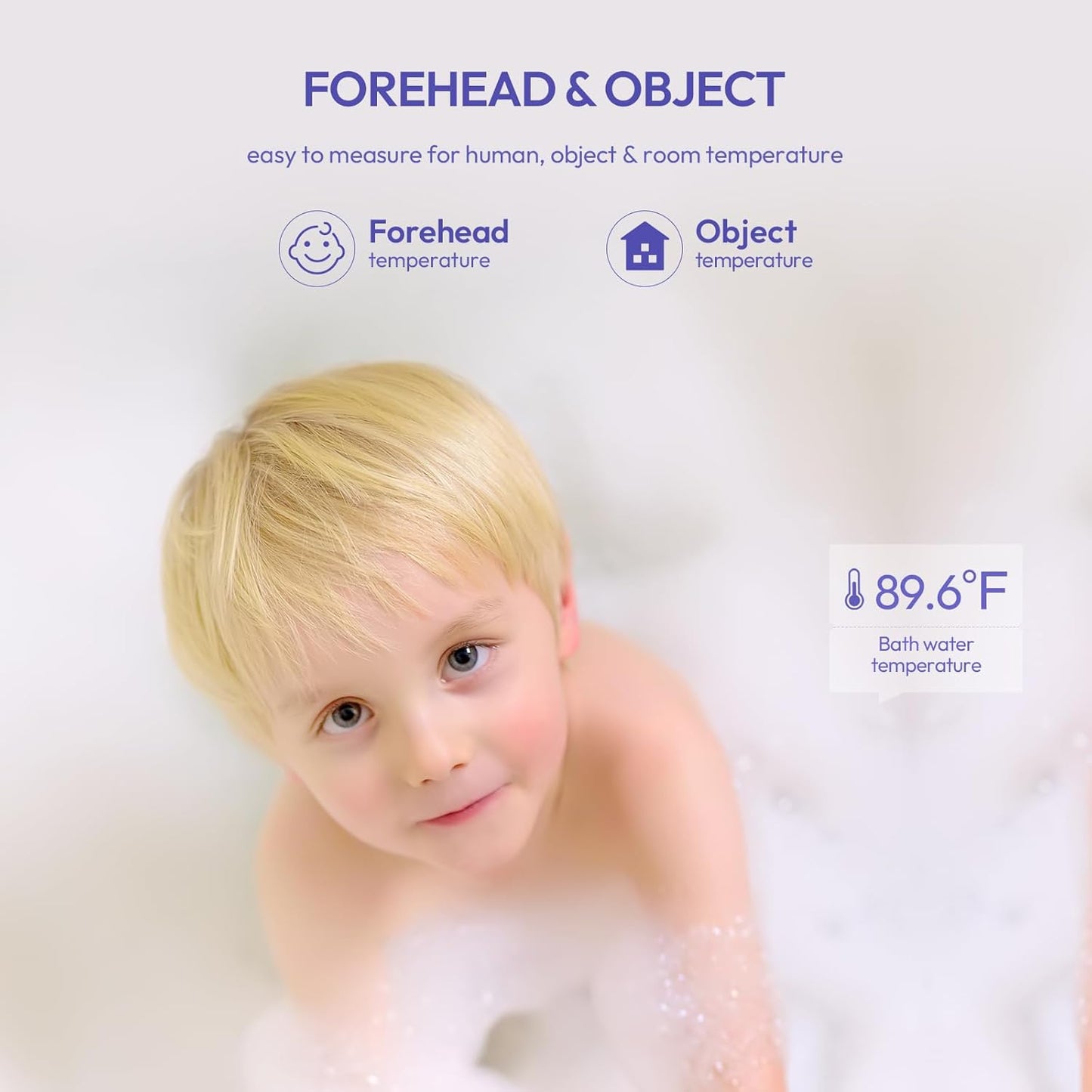 Forehead Thermometer for Adults, Kids & Babies, No-Touch Digital Thermometer with LCD Backlight