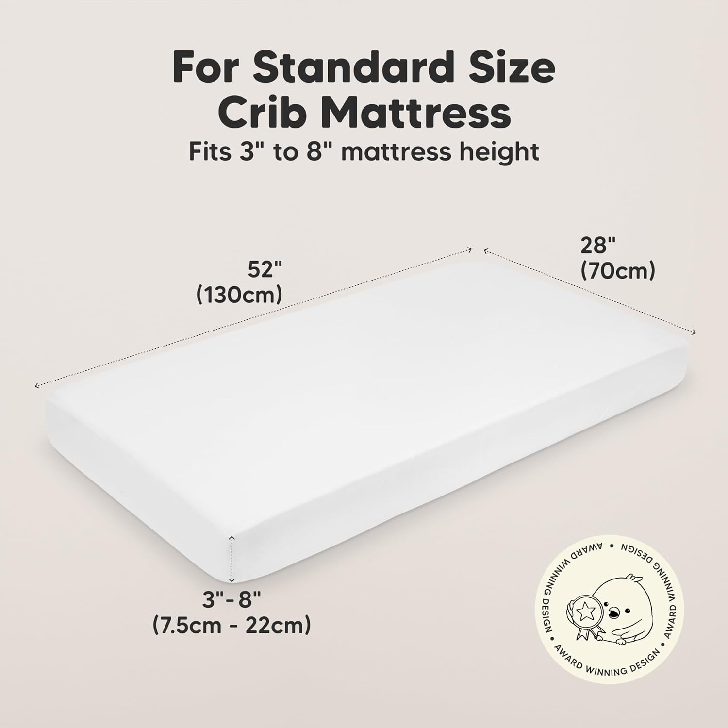 KeaBabies 2-Pack Organic Crib Sheets for Boys, Girls - 52x28 Fitted Crib Mattress Sheet Neutral