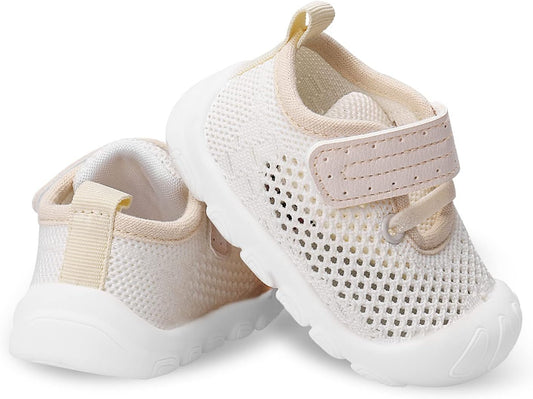 Baby Walking Shoes Toddler Girl Boy Soft Sole Breathable Mesh Slip on Summer Wide Shoes Infant Flexible Lightweight Non-Slip Safer Causal Tennis Shoes Toddler First Walkers Shoes Rubber Soles Outdoor