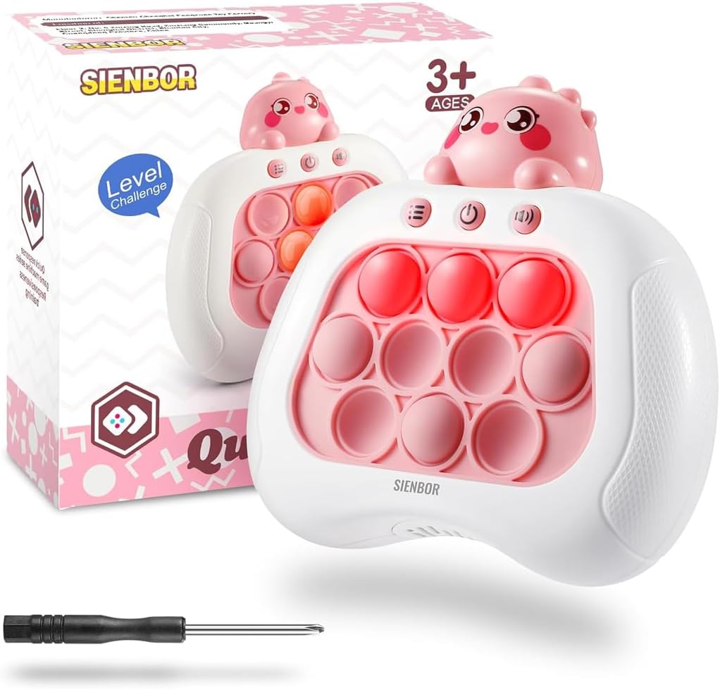 Quick Push Game Console,4 Modes Games, A Toy Game Machine That Exercises Reaction Ability and