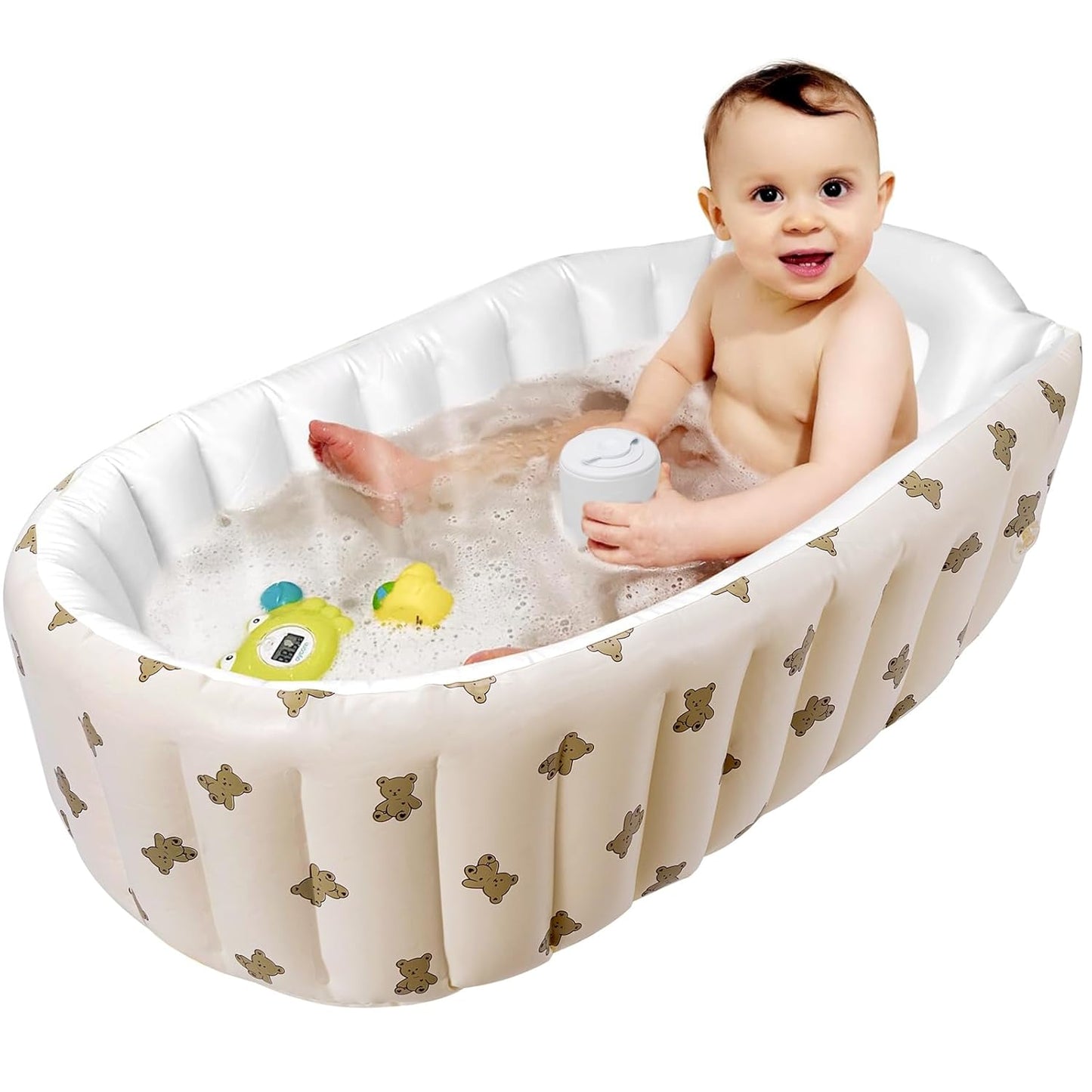 Mink Newborn to Toddler Bath Tub,Inflatable Baby Bathtub with Built-in Air Pump,Portable Travel