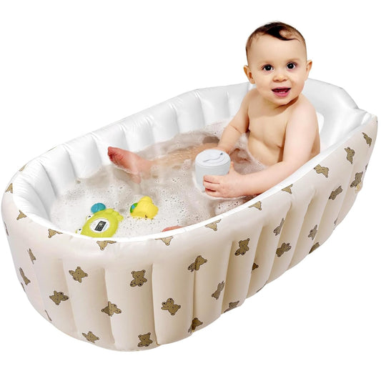 Mink Newborn to Toddler Bath Tub,Inflatable Baby Bathtub with Built-in Air Pump,Portable Travel