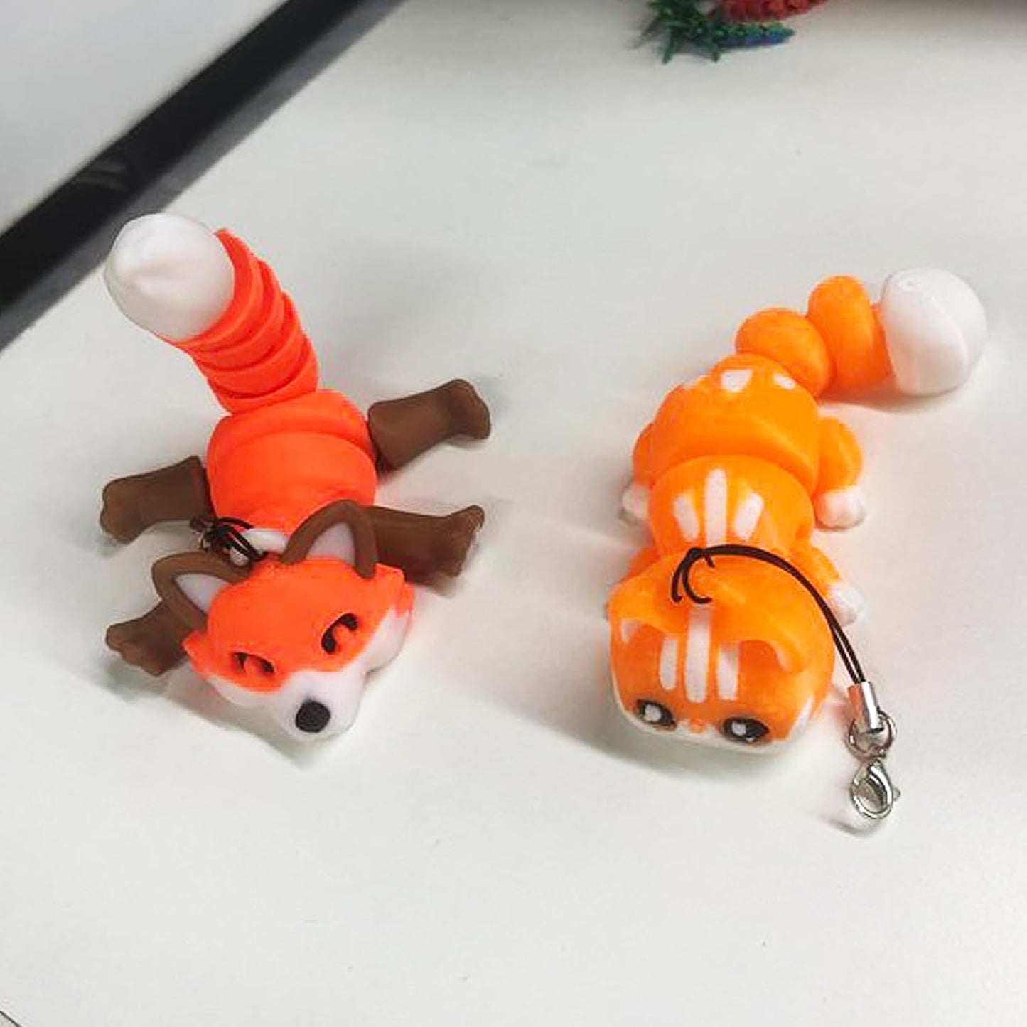 Articulated Racoon with Trash Can 3D Printed Racoon Trashcan Raccoon Raccoon Toy Articulated Racoon Fidget Toy for Kids (Fox)