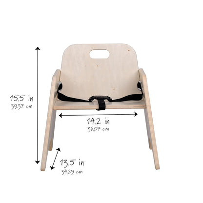 Children’s Factory Toddler Chair with Strap, Baby Activity Seat, Toddler Feeding Chair, 9" H Seat