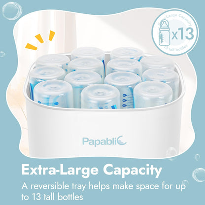 Papablic Bottle Sterilizer and Dryer Pro Max, 13 Bottles Extra-Large Capacity for Big Family