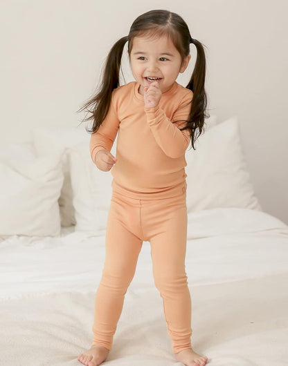 VAENAIT 6M-12Y Toddler Toddler Kids Toddler Girls Boys Soft Comfy Modal Tencel Solid Raglan Sleepwear Pajamas Pjs 2pcs Set