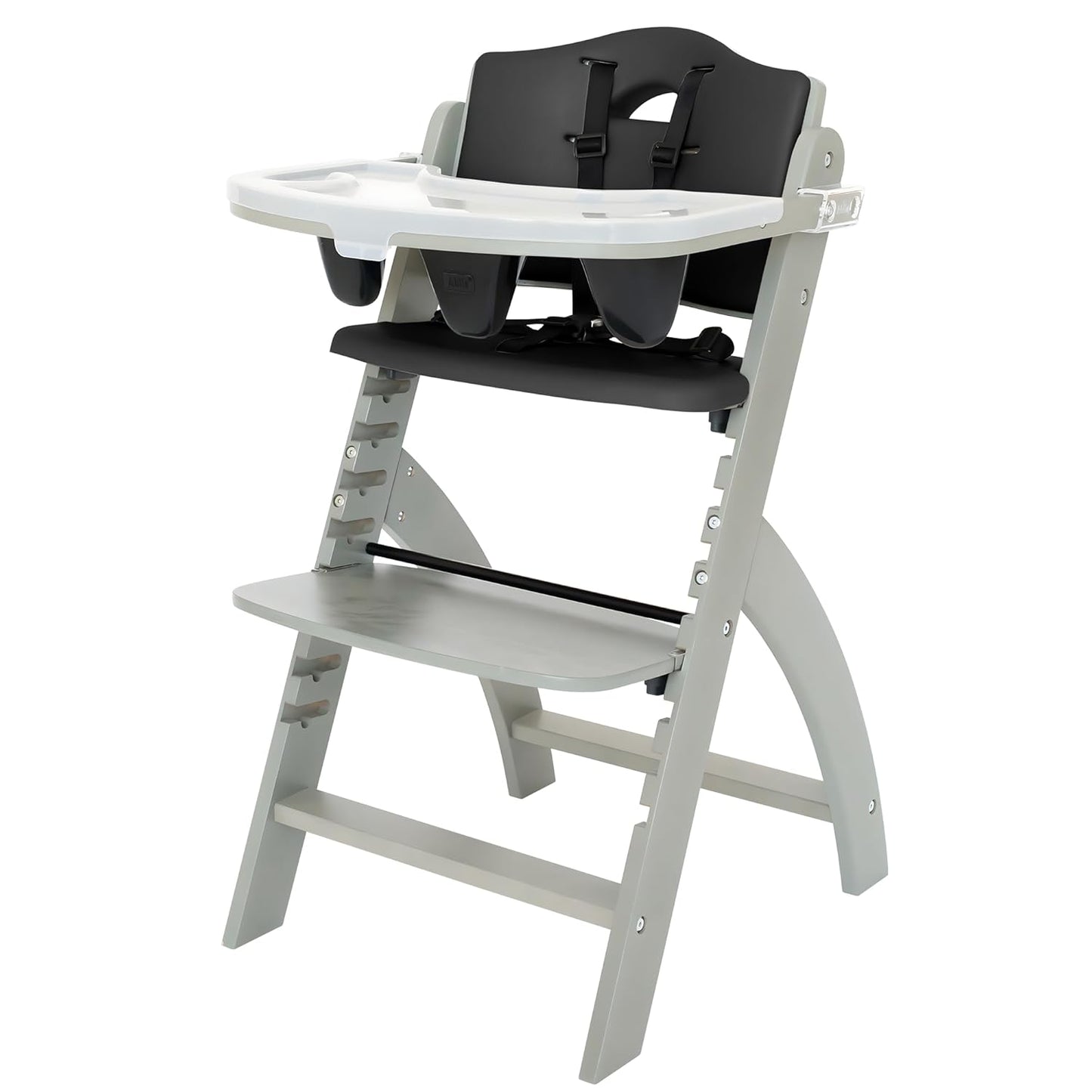 Abiie Beyond Junior Wooden High Chair with Tray - Adjustable and Convertible High Chair for Babies