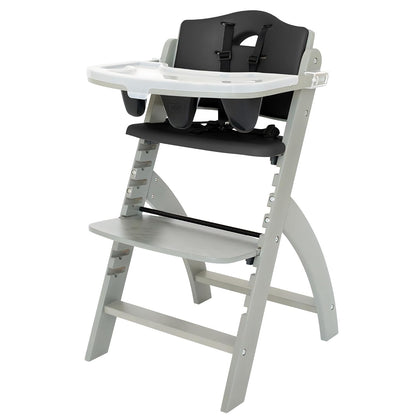Abiie Beyond Junior Wooden High Chair with Tray - Adjustable and Convertible High Chair for Babies