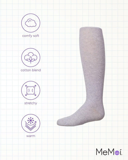 MeMoi Soft Pima Cotton Tights for Girls, Soft and Lightweight Opaque Tights for girls - Sizes 8 to 16