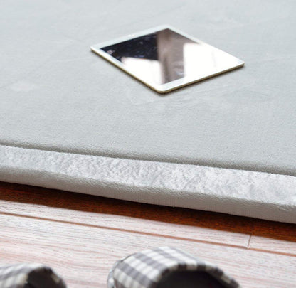 Loartee Nursery Rug Coral Velvet Crawling Rugs Mat Area Rugs Play Crawling Mat(6'8"x9'8", Gray) for Toddler Children Play Mat Yoga Mat Exercise Pads Carpet