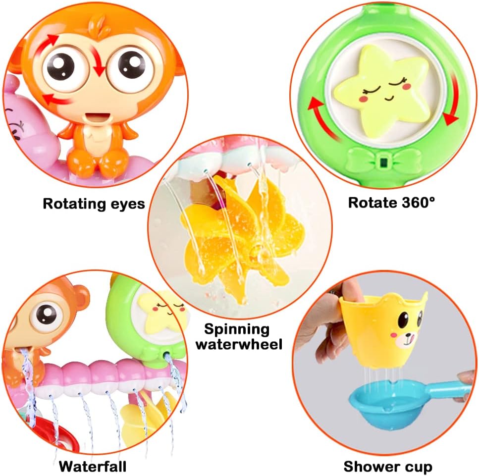 G-WACK Bath Toys for Toddlers Age 1 2 3 Year Old Girl Boy, Preschool New Born Baby Bathtub Water