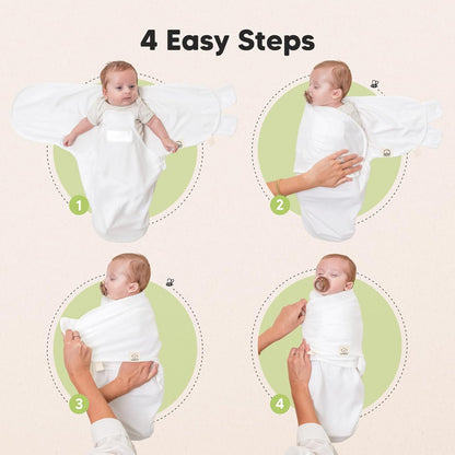 Baby Swaddle Sleep Sacks with Zipper - 3-Pack Swaddles for Newborns 3-6 Months, Infant, Baby Girls