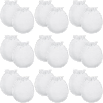 9 Pairs Newborn Baby Boys Girls Mittens 0-6 Months Infant Toddler Mittens No Scratch Solid Color Gloves
