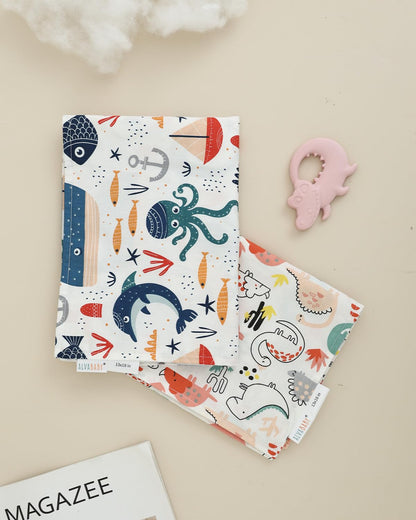ALVABABY Toddler Pillowcases 2 Pack Organic Cotton Kids Pillow Cover Fit 13"x 18" or 12"x21" Envelope for Girl Boy Sleepy Travel