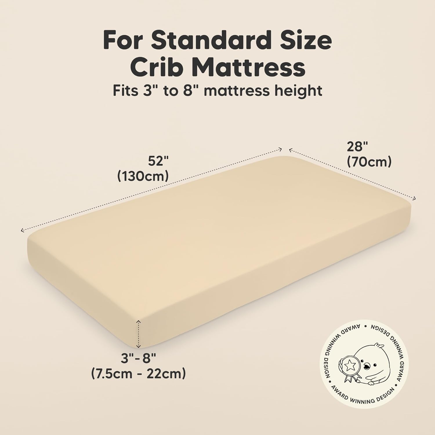 KeaBabies 2-Pack Organic Crib Sheets for Boys, Girls - 52x28 Fitted Crib Mattress Sheet Neutral