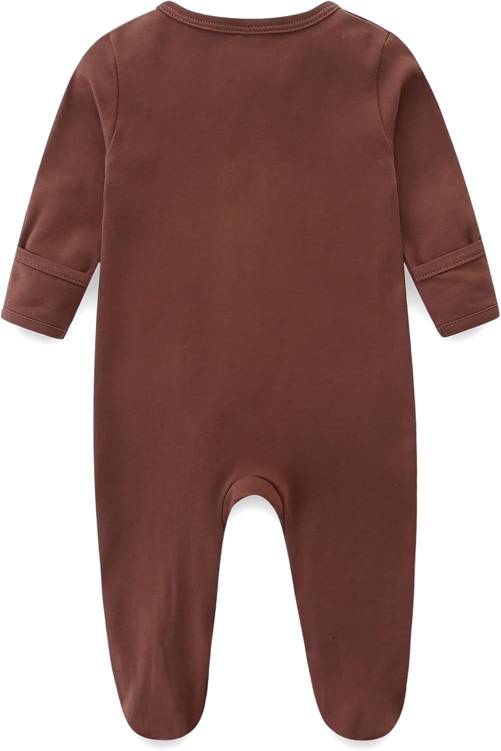 Baby Romper 100% Organic Cotton Pajamas One Piece Long Sleeve Zipper Footie Onesie for 0~12M Baby