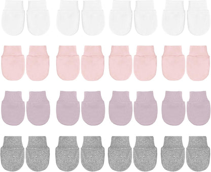 No Scratch Baby Mittens Newborn Infant Toddler Mittens Soft Elastic Wrist Gloves Mitten for 0-6 Months Boys Girls