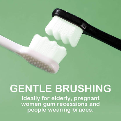 EasyHonor Extra Soft Toothbrush for Sensitive Gums, Micro Fur Manual Toothbrush with 20000 Soft