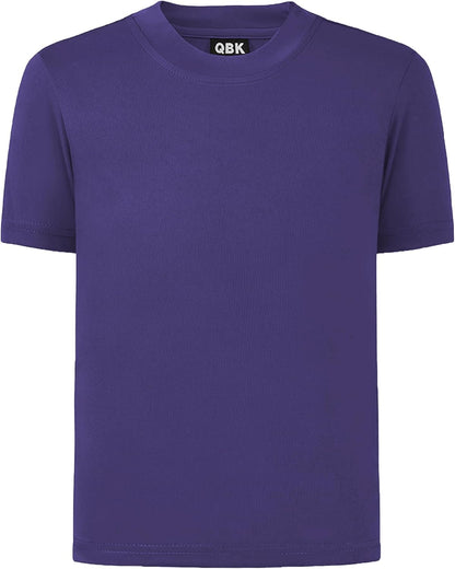 QBK 2T to Youth Neon Shirt Kids UPF 50+ Dry Fit Athletic Short Sleeve Rash Guard T Shirts for Boys Girls Sports Undershirt
