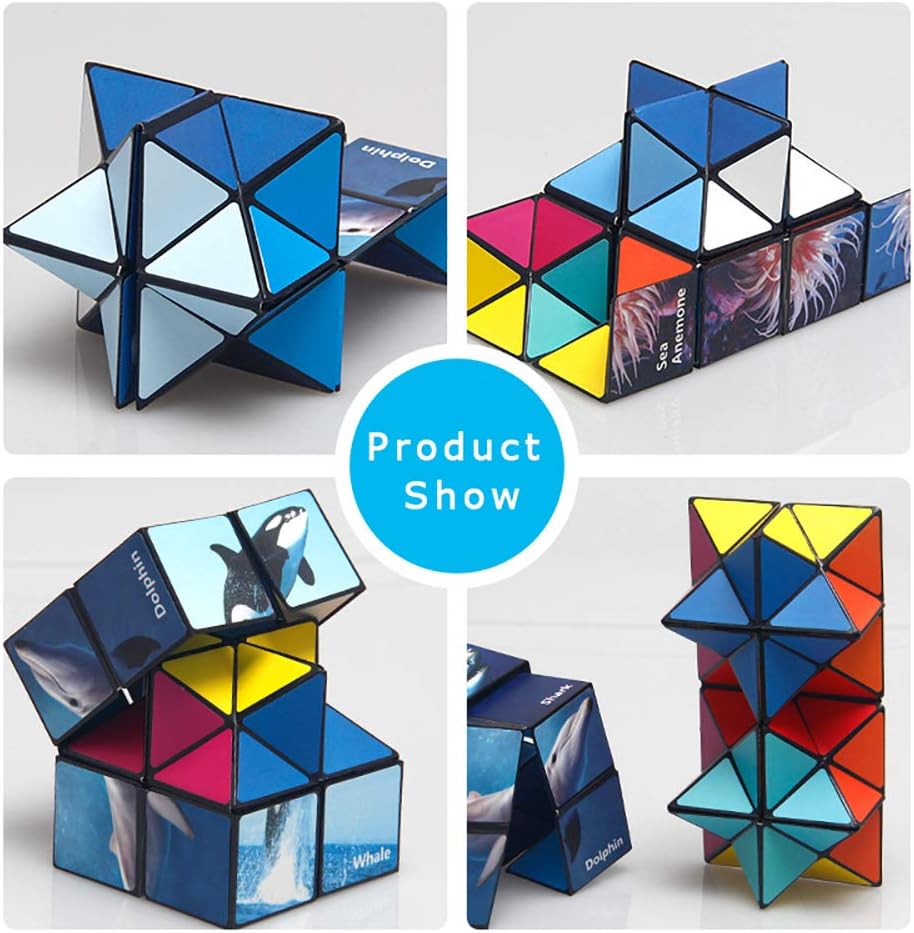 Star Cube Magic Cube Set, 2 in 1 Yoshimoto Cube for Kids and Adults, Toys for Boys and Girls Ages