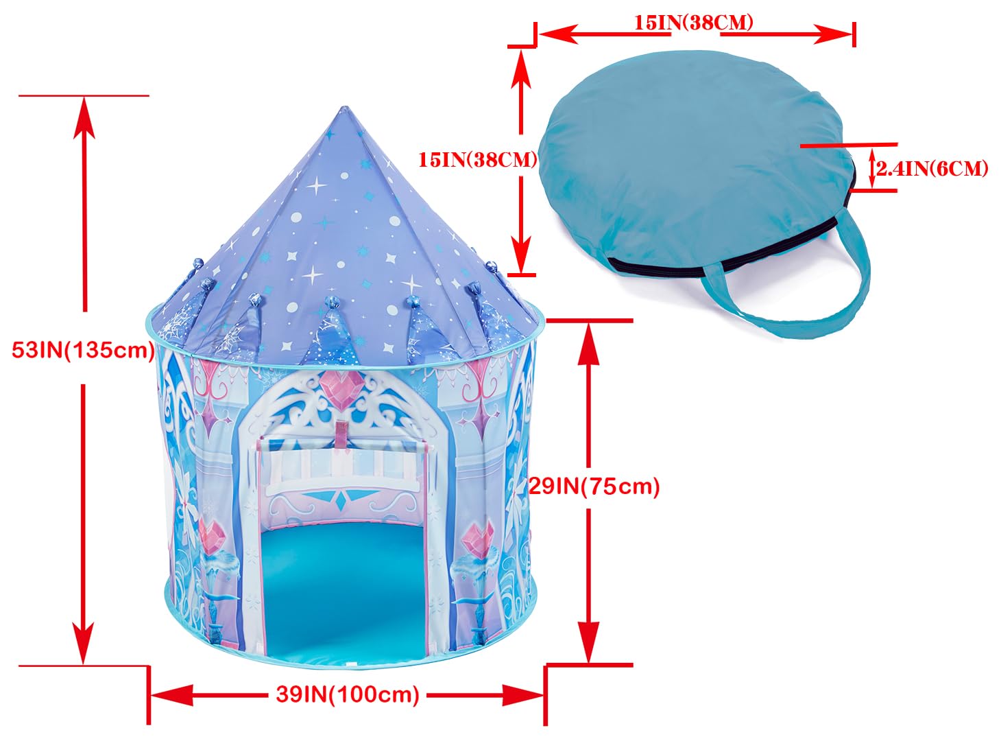 Kidodo Kids Play Tent Toy Children Pop Up Tent Kids Playhouse Indoor Outdoor Game Party Birthday