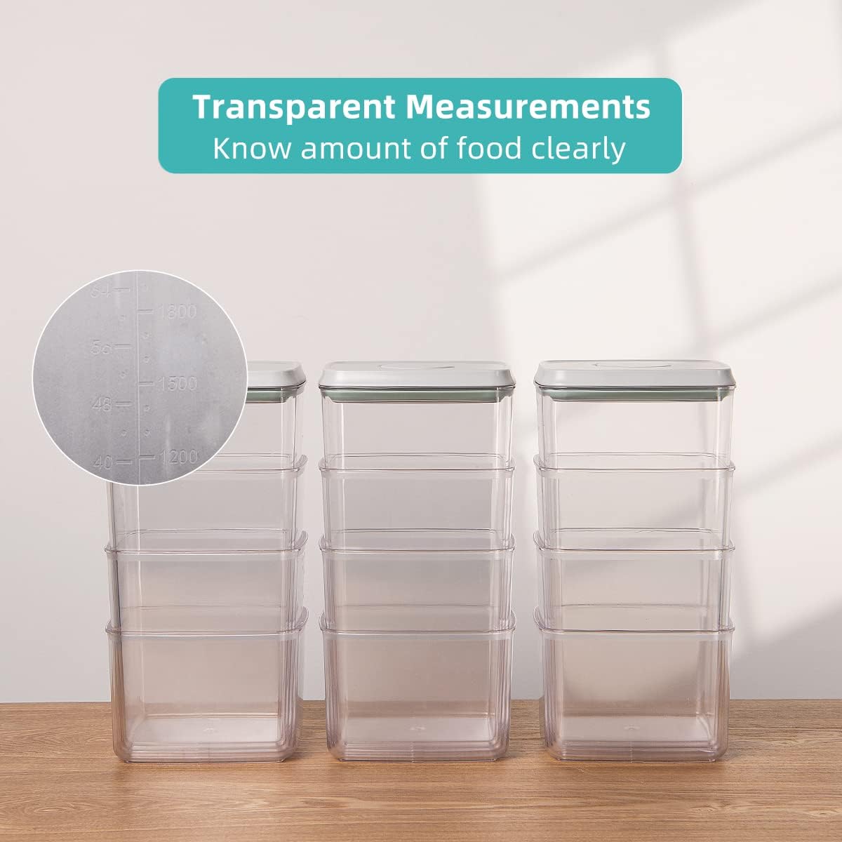 Ankou Pop Airtight Food Storage Containers with Lids for Kitchen Pantry Organizing Stackable