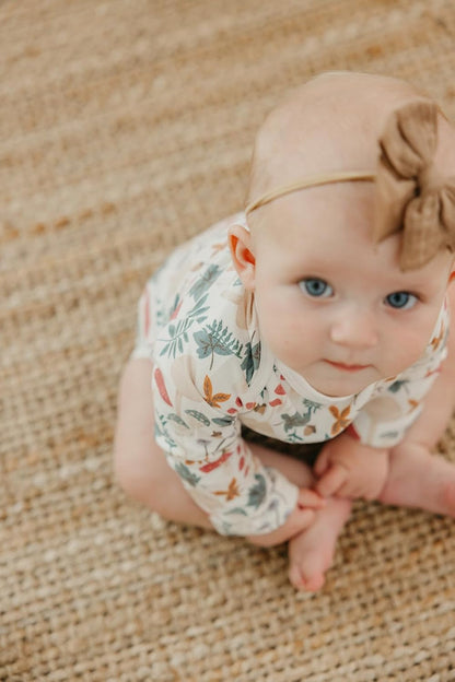 Copper Pearl Long Sleeve Bodysuit Baby: Ultra Soft Baby for Newborns, Boys, and Girls - Stylish, Comfortable, Overlap Shoulders, Premium Knit Fabric - 6-12 Months, Ivy