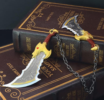 God of War Ragnarök Kratos Blades of Chaos Action Figures Game Toy Collection Keychain Desk Decoration Backpack Pendant Gift