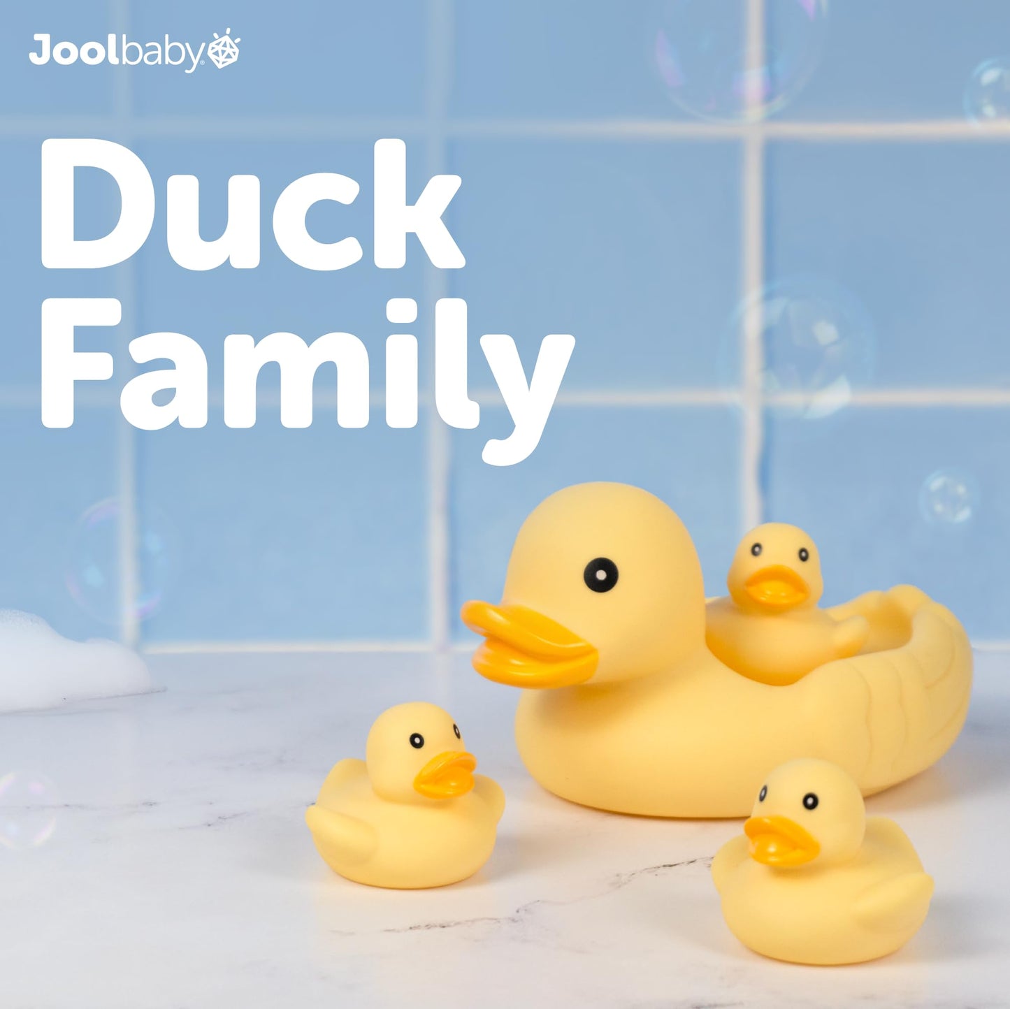 Jool Baby 15-Piece Bathtub Toys Gift Set with Bath Toy Storage Organizer