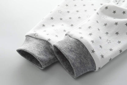 Unisex Newborn Baby Cotton 4-Pack Pants Embroidery Pringting Casual Leggings 0-24 Months for Boys and Girls