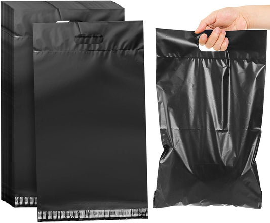 100 Pack Plastic Bags for Adult Diaper Disposal Handle Adult Diaper Disposal Self-Adhesive Strips to Seal in Odours Suitable for Elderly Nappy Care at Home and for Travel (Whiteï¼?(Black)