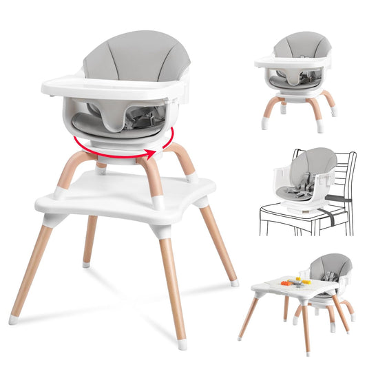 Baby High Chair, 7 in 1 Convertible High Chairs for Babies and Toddlers, Kids Learning Table