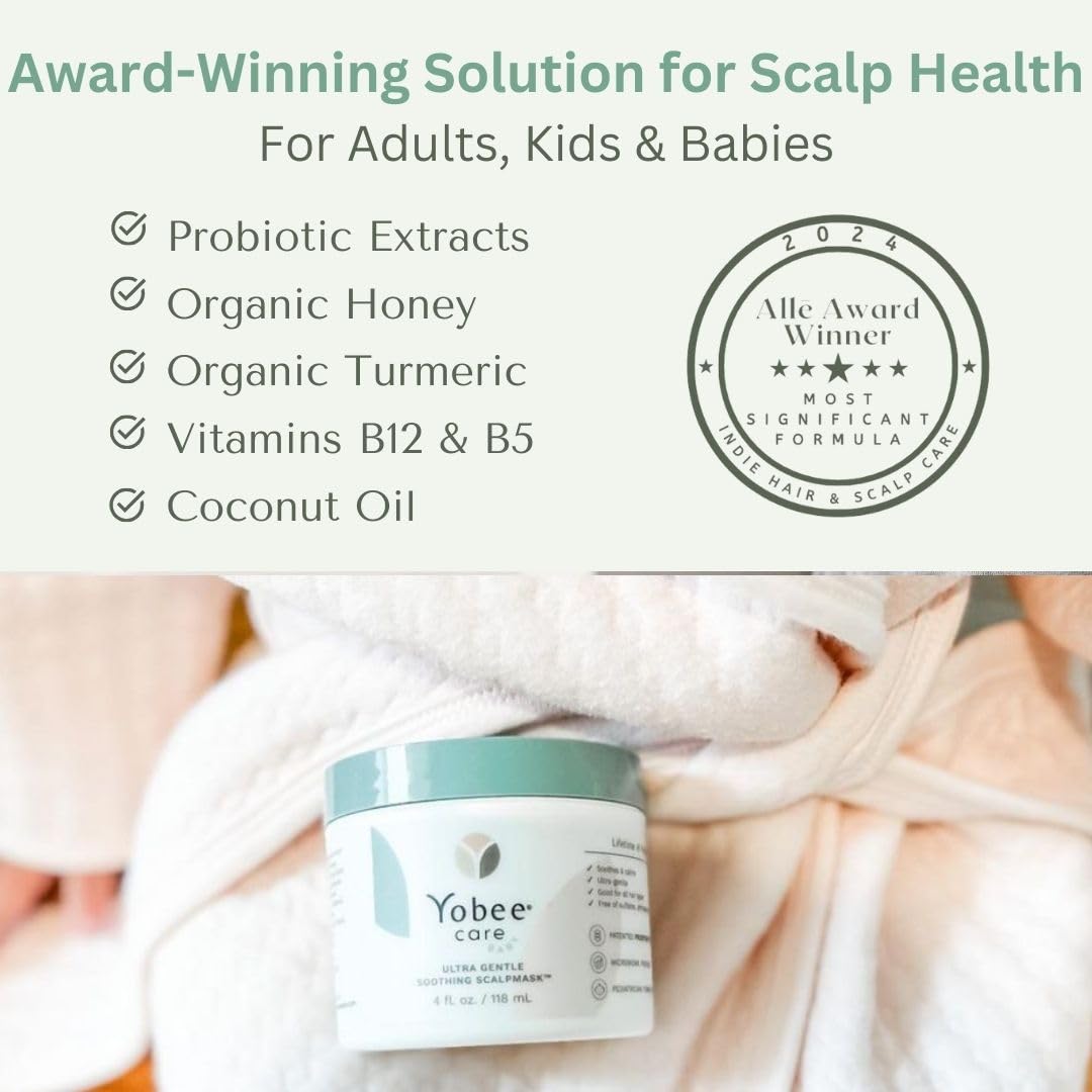 Yobee Ultra Gentle Soothing Scalp Mask - Dry Scalp Treatment Hair Mask Safe For Sensitive Baby Skin