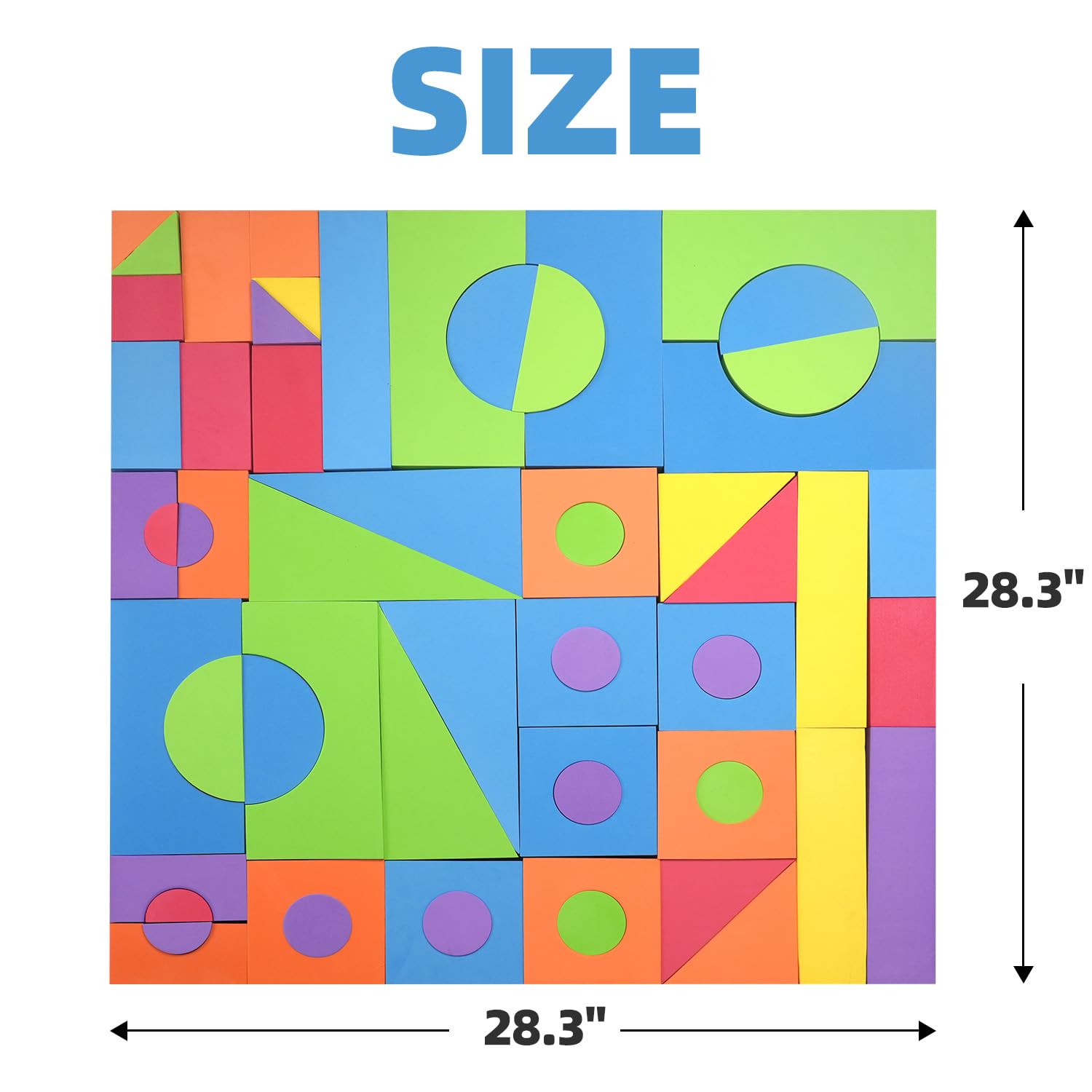 Bingyouth Large Building Foam Blocks for Toddlers, EVA Stacking Foam Building Blocks Toy Set