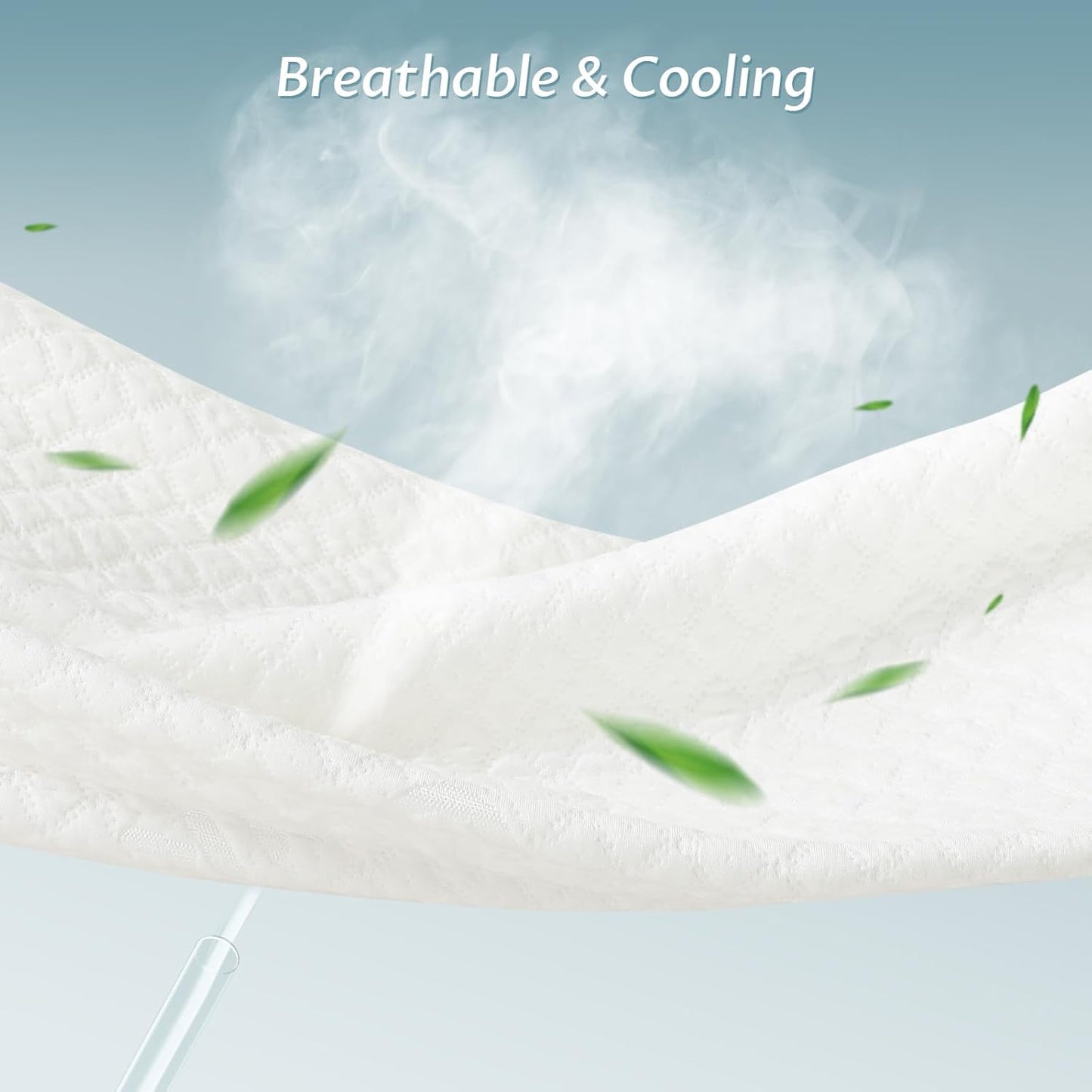 Queen Size Mattress Protector with Zipper - 100% Waterproof Zippered Mattress Cover - Soft & Cooling Noiseless Bed Mattress Covers - Top Removable Mattress Encasement 10-12" Deep