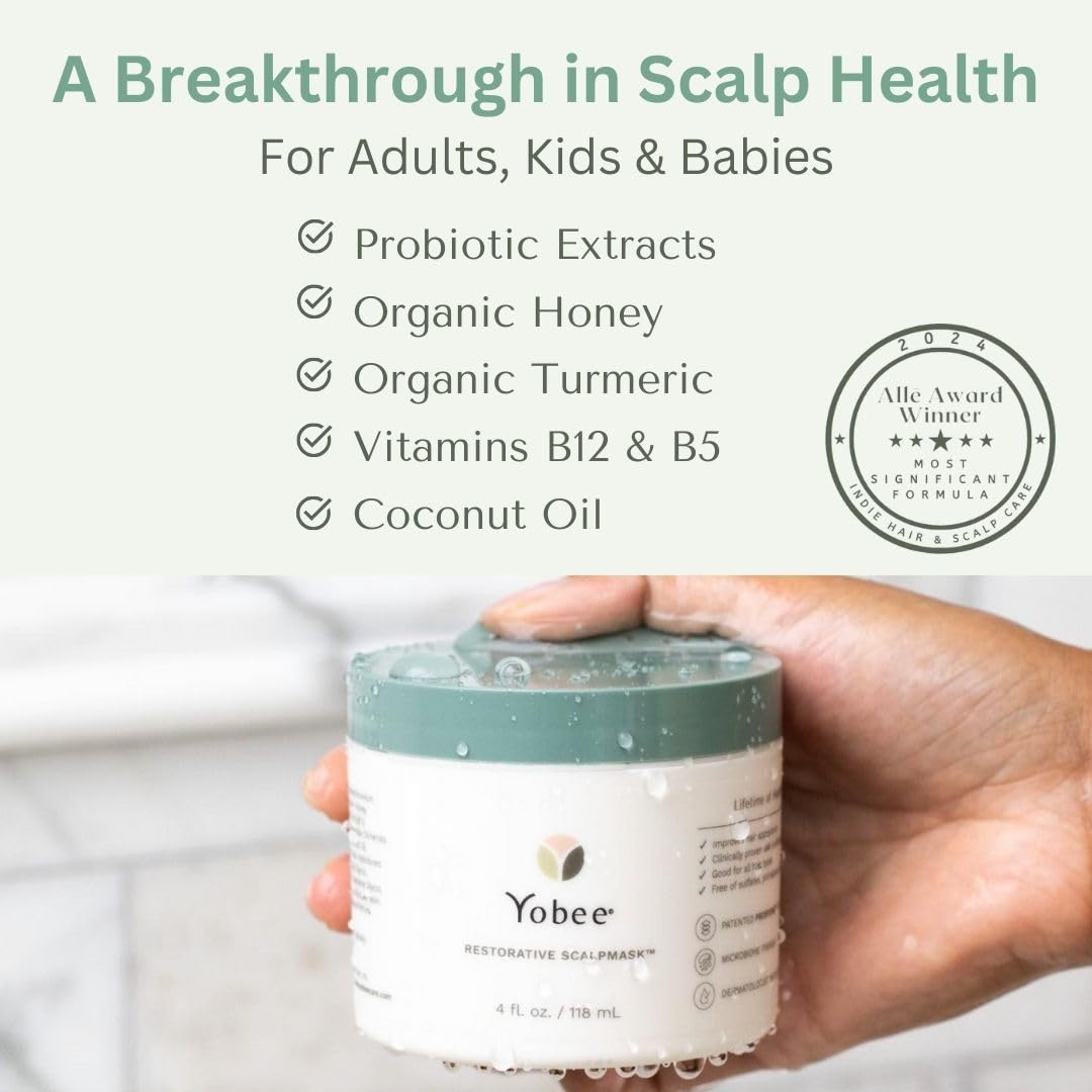 Yobee Restorative Scalp Mask - Dry Scalp Treatment Hair Mask - Probiotic Extracts, Organic Honey
