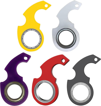 Key Flipping Keychain Spinner Spinning Key Ring Spinner for Car Key Pocket Spinning Stress Reliever Tool Fidget Spinners for Teen Man Women (Fluorescence)