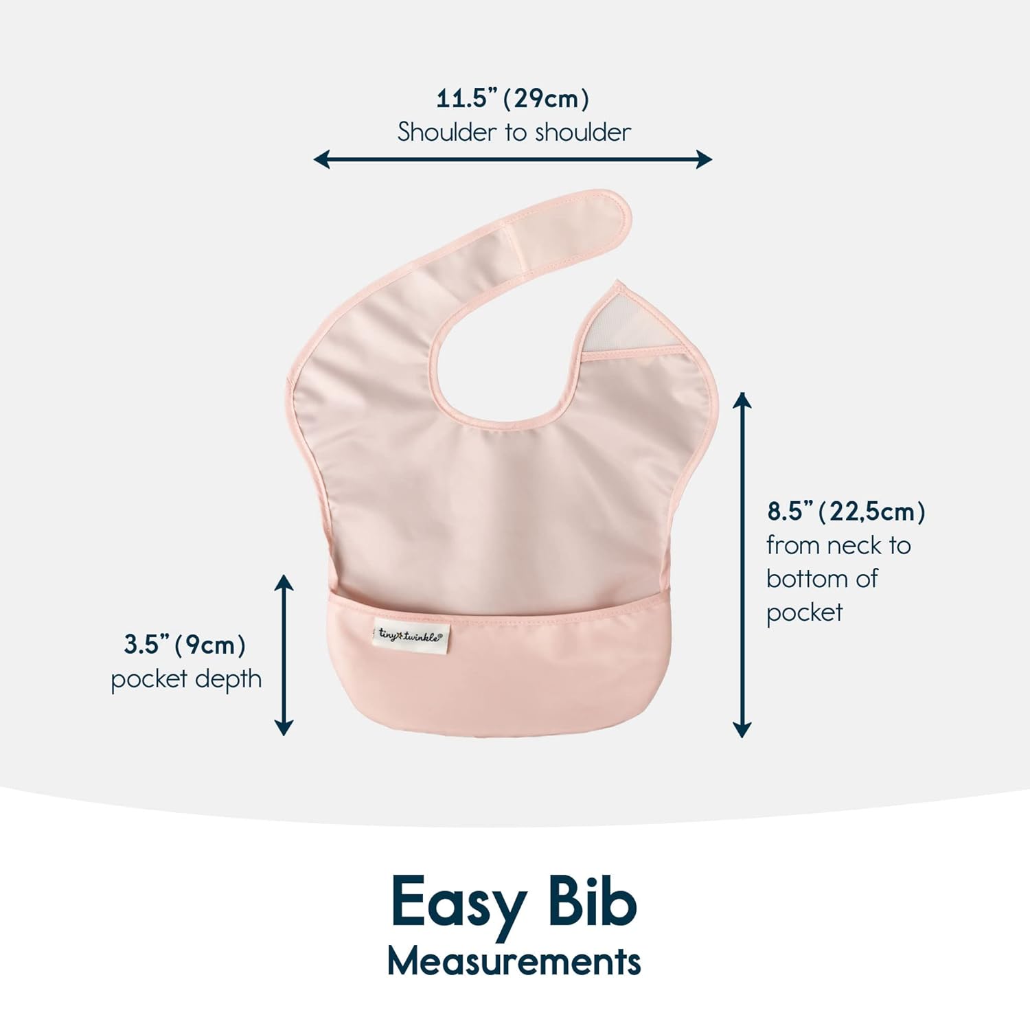 Tiny Twinkle Mess Proof Baby Bibs for Eating - Waterproof, Wipeable Bibs - Toddler Bibs - Travel