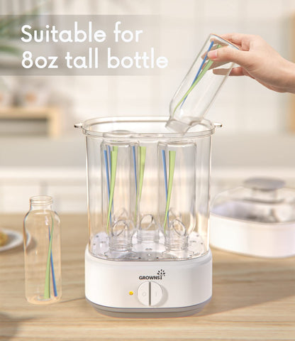 Bottle Sterilizer, Baby Bottle Steam Sterilizer, Electric Baby Bottle Sanitizer with Timer for Baby