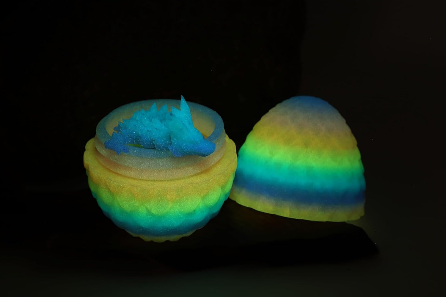 3D Printed Dragon Egg,Dragon Eggs with Dragon Inside,Crystal Dragon Fidget Toys,Full Articulated