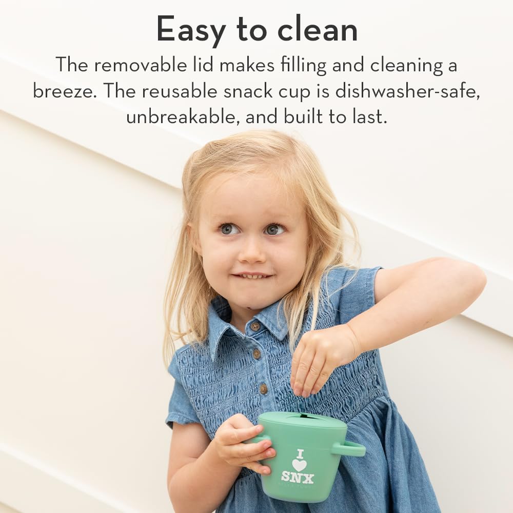 Snack Cups for Toddlers by Bella Tunno, Silicone Spill Proof Food Container with Lid, Babies & Kids