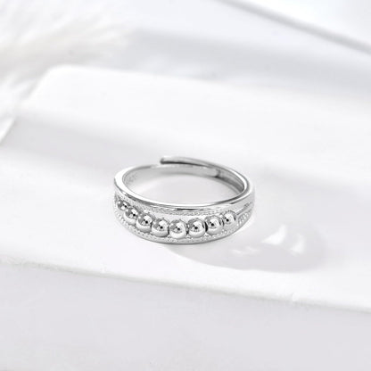 INFUSEU Funny Spinner Fidget Rings for Women Girls Anti Anxiety Stress Worry, Adjustable Size