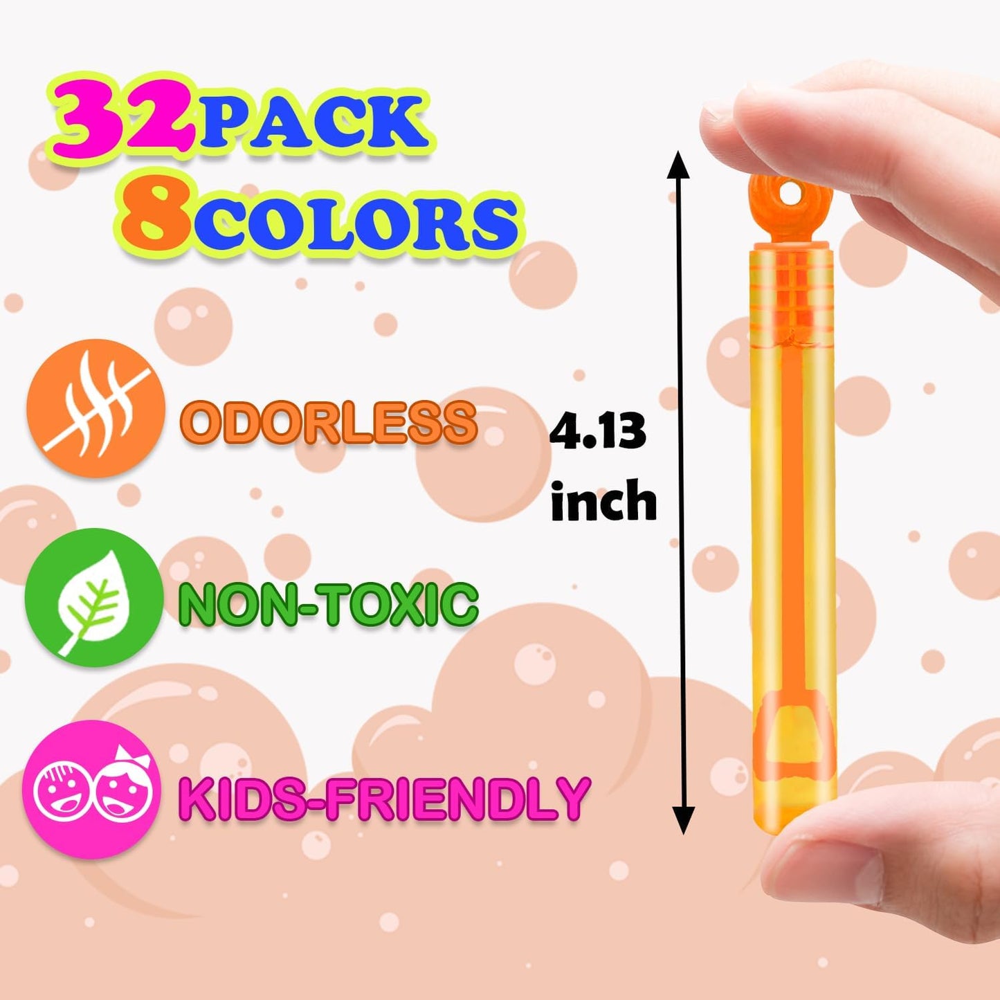 Kids Party Goodie Gift Bag Stuffer Fillers,32 Pack Mini Bubble Wand Toys,Small Halloween Pinata Birthday Party Favors Supplies for Boys Girls,Wedding Camping Classroom Prizes Treats for Toddlers