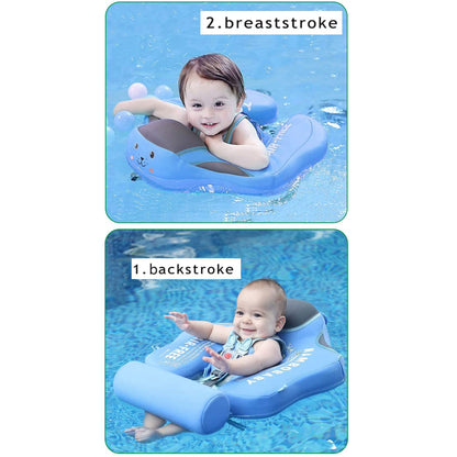 Mambobaby Float with Canopy Size Improved Non Inflatable Infant Baby Pool Float Smart Mambo Float