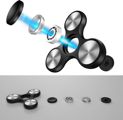 Fidget Spinners Toy, 3-8 Min Spins Time Stainless Steel Bearing Metal Fidget Spinner, EDC ADHD Stress Anxiety Relieves Fidgets Finger Toys, Novelty Toy for Kids and Adults